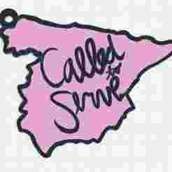 Spain Called to Serve Keychain