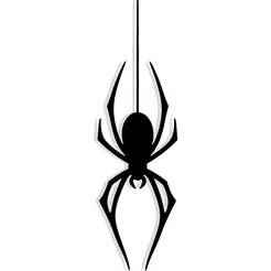 spider descending from a single thread 1 - 2D/3D Wall Art STL+SVG For CNC Router, Plasma, Waterjet, Laser & 3D Printer