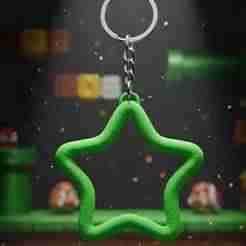 Star Ring Keychain - Super Mario Galaxy Item - Super Mario - Ready to Print