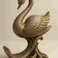 Swan Elegance Phone Stand STL File