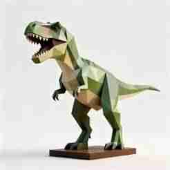 T-Rex Low Poly 3D Model – Dinossauro STL
