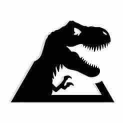 T-Rex roaring inside a triangle 2 - 2D/3D Wall Art STL+SVG For CNC Router, Plasma, Waterjet, Laser & 3D Printer