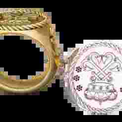 Taaj Gold Ring 3D Printable Jewelry Mode Royal Crown Inspired Design