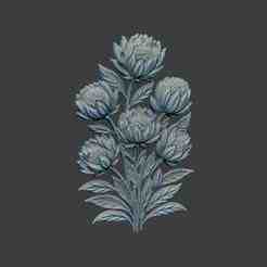 the floral design cnc printing flower leave botanical