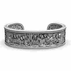 The Last Supper Jesus Christ and Saints Christian Bangle