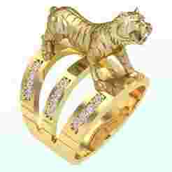 Tiger Ring -  Mens Ring - N913954