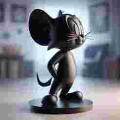 Tom Cat Standing 3D Print – Cartoon Showpiece Figurine