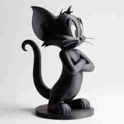 Tom the Cat Standing Showpiece 3D Print Decorative Model