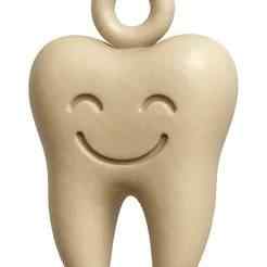 Tooth Keychain STL – Dentist Gift, 3D Printable Molar Key Ring Charm