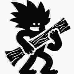 troll holding a tree trunk as a weapon 1 - 2D/3D Wall Art STL+SVG For CNC Router, Plasma, Waterjet, Laser & 3D Printer