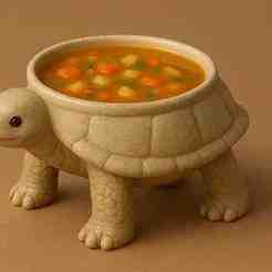 Turtle Bowl — 3D Printable Soup Bowl with Four Legs (STL)