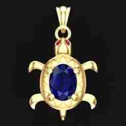 Turtle Pendant - Lucky Sea Turtle Necklace - N955546