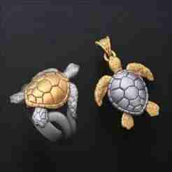 Turtle Ring Pendant Collection