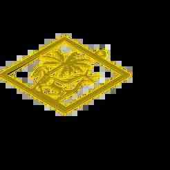 Unicorn Palm Tree Pendant Digital File