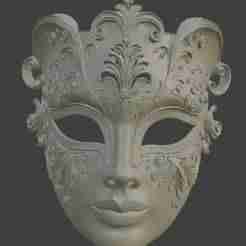 Venetian Carnival Mask Elegant 3D Printable Masquerade Costume Prop