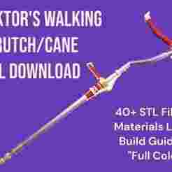 Viktor's Walking Cane/Crutch Prop - MACHINE HERALD