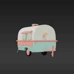 Whimsical Trailer Birdhouse - Cute Outdoor Camper Design