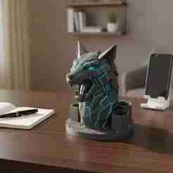 Wolf Pen Holder – Majestic 3D Printed Desk Organizer