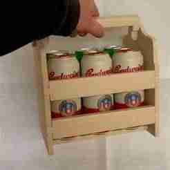 wood box crate beer cans 66mm for 3D printing imitation wood