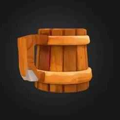 Wooden Tankard - Rustic fantasy mug