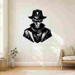 Zombie Cowboy - Wall Art Multicolor