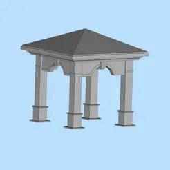 94 Outdoor Viewing Pavilion Garden Sunshine Pavilion Outdoor Landscape Pavilion Miniature Scene Model