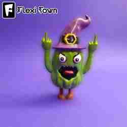 Flexi Yerinde Baskı Kızgın Kaktüs