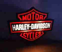Harley Davidson Motosikletleri Lightbox Duvara Monte Masa Standı