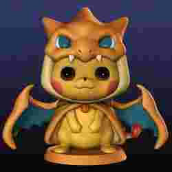 Pikachu Charizard'ı alır