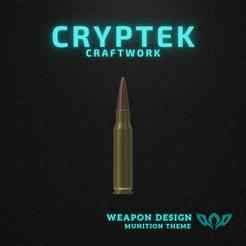 03. 7.62x51mm NATO or  .308 Winchester - Winchester - Battlefield Boss: 7.62x51mm/.308 Winchester Mini ammo 3D Print File - Military Ammunition - Machine Gun Ammo