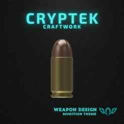 04. .380 ACP (9mm Short) - John Browning - Pocket Power: .380 ACP John Browning Ammo 3D Print File - Military Ammunition - Handgun Ammunition