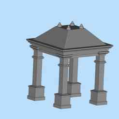 62 Outdoor Viewing Pavilion Garden Sunshine Pavilion Outdoor Landscape Pavilion Miniature Scene Model