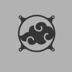 Akatsuki Blood Cloud Round Fan Grill 120mm - Anime PC Case Mod