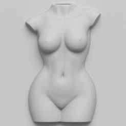 Female Torso Vase STL – Elegant Body Form 3D Print Model – Modern Home Décor