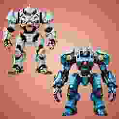 Futuristic Two Mech Robots