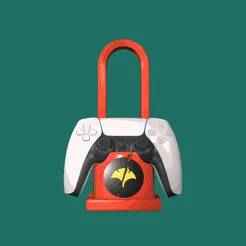 Ghost of Yotei / Ghost of Tsushima style stand for DualSense controller and headphones.