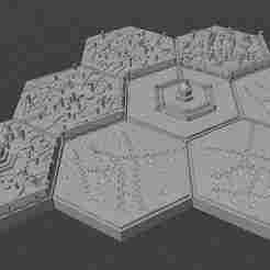 Grimdark Hex Tiles Fortifications Expansion Pack