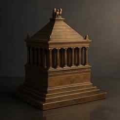 Mausoleum at Halicarnassus 3D Model - Ancient Greek Monument Figurine
