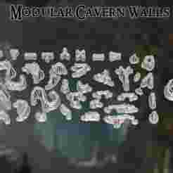 Modular Cavern Walls  28 mm Tabletop Terrain