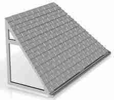 slate tile roof with hip roof right end for shop/house 1/76 scale