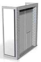 TALL WAREHOUSE Front door entrance (stone version) 1/87 scale