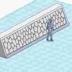 Boundary Wall 9 (Versi long puzzle) 1:64 scale