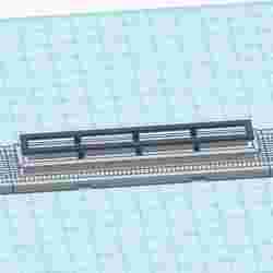 Sidewalk 5 + tree planter (Long t-junc) 1:64 scale