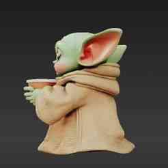 3D Printable Baby Yoda – Big Eyes and Detailed Robe