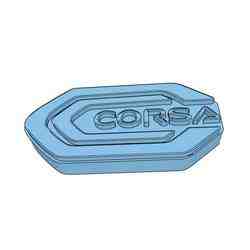 Corsa 3D printing emblem - Decorative and customized Chevrolet Corsa badge - Automotive logo for tuning, spare parts or restoration