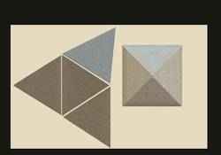 Egyptian Pyramid Flat 4-Part 3D Printable Model for CNC Carving