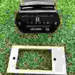 Hobbs Rectangular Hourmeter hole template - rear mount