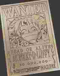 LUFFY WANTED POSTER - ONE PIECE