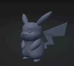 Pikachu 3D Model Stylized Character Sculpture