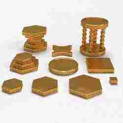 SET OF 10X ROUND-CUBE-HEXAGON-TOWER BASES